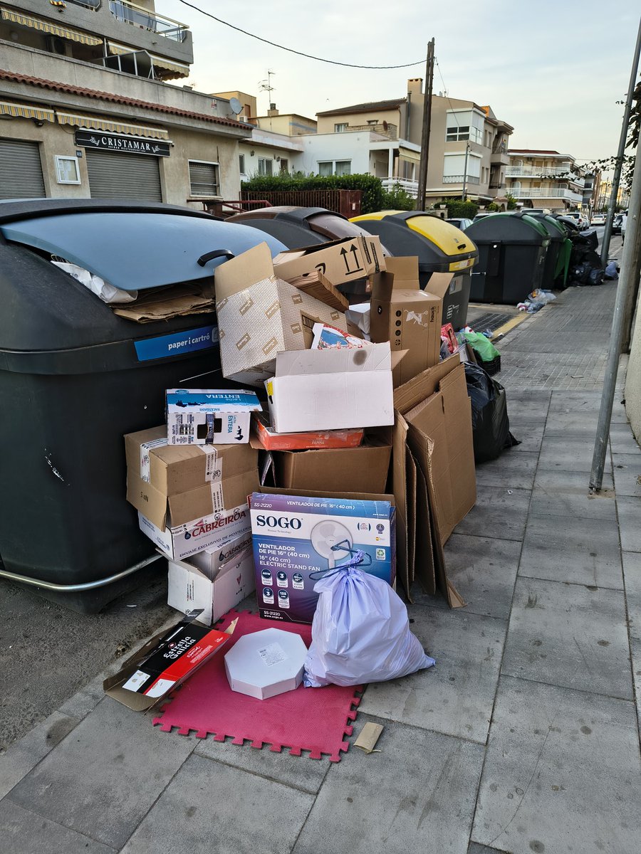 estherpadrol's tweet photo. @ajcubelles Després de la pujada de l'impost d'escombraries tenir aquest panorama, i més a l'estiu amb el problema de paneroles que hi ha, és inadmissible... Posareu remei d'una vegada? https://t.co/zEI6t8l1ag