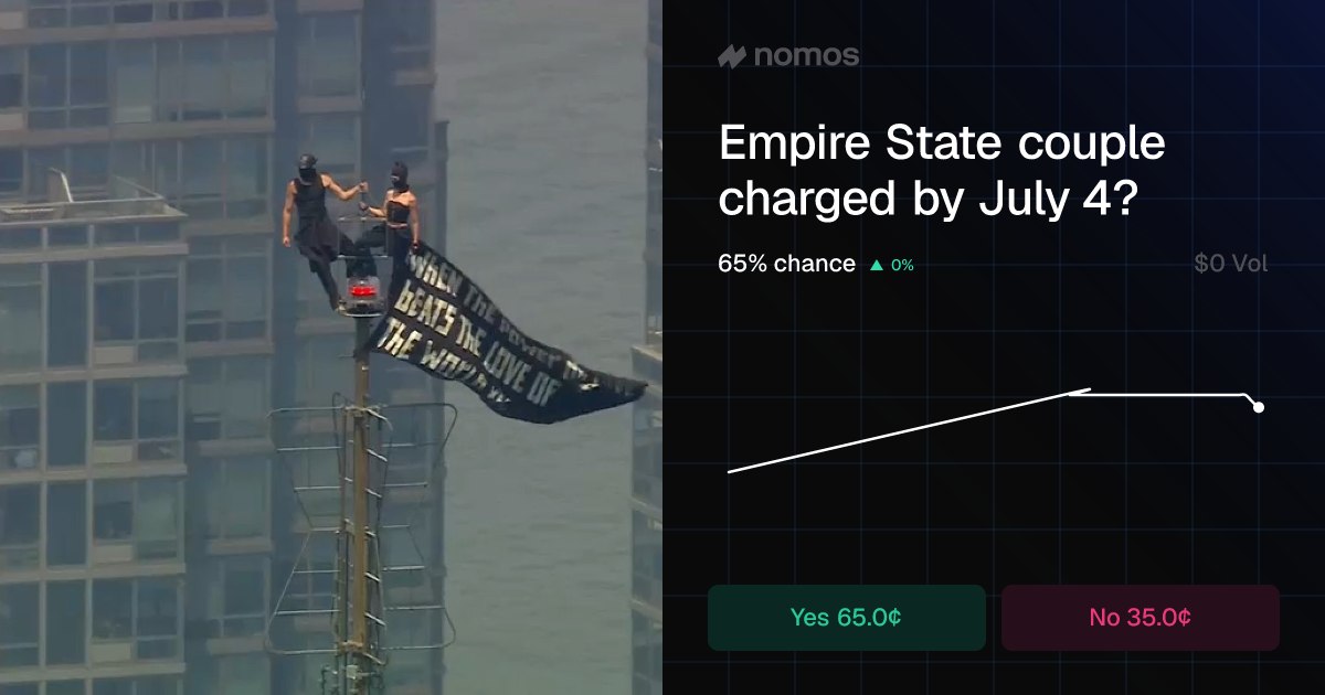 tradenomos's tweet photo. NEW MARKET: Empire State couple charged by July 4? https://t.co/D7pAjoftsp