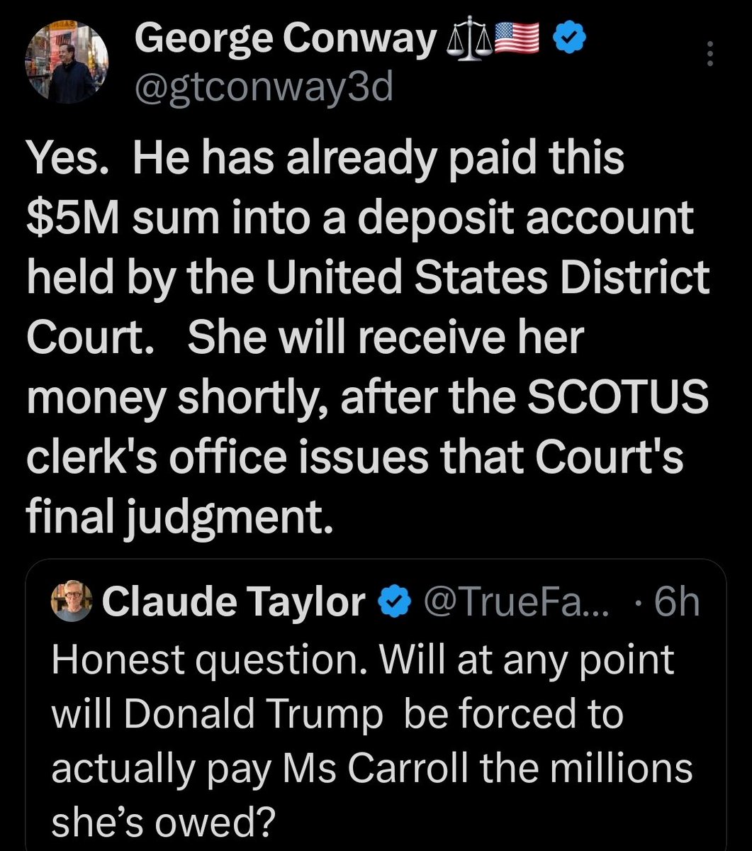YpsiGal's tweet photo. @FordJohnathan5 So typical of Trump to ask FOR ANOTHER delay. 🙄

The money has been sitting in an account ordered by a judge since May of 2023. https://t.co/LNK9J2G1pt