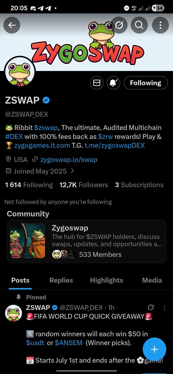 EddsTheBrave's tweet photo. @ZSWAP_DEX @BV7X_ Following @ZSWAP_DEX &amp; @BV7X_ ✅️
 
🇺🇸 Picking: USA to Win ✅

Reposted ✅️ 

Tagging: @glossybaldnuts @kick_rekztv @iSolCryptoo ✅️ 

$ZSWAP CA: 0x2e44aB95549b8a12AFDB970bde5A6a78365e4444 ✅️ 

Good luck everyone! 🚀 https://t.co/8uj1XMzAFv