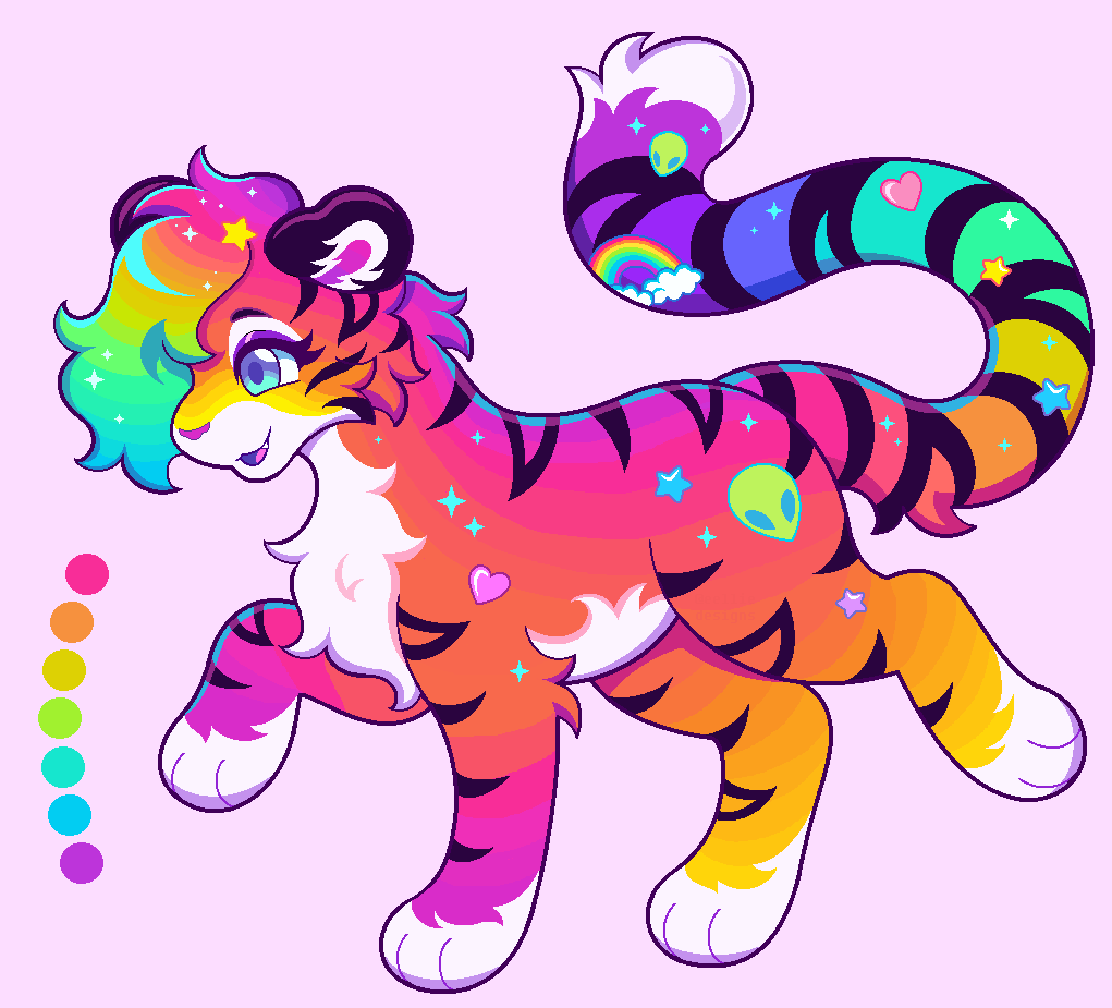 eelliedesigns's tweet photo. Nostalgic Rainbow Tiger🌈✨ https://t.co/46wnlxzH9y