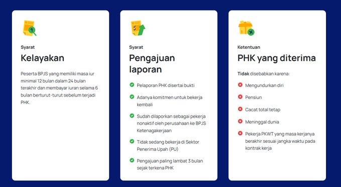 MenteriPekerja's tweet photo. Kalo kamu di-PHK, minta surat PHK-nya. Karena apa? bisa klaim Jaminan Kehilangan Pekerjaan ke pemerintah dan dapat bantuan 60% dari gaji selama 6 bulan. 

Syaratnya ini nih : https://t.co/34zSqDfRDV