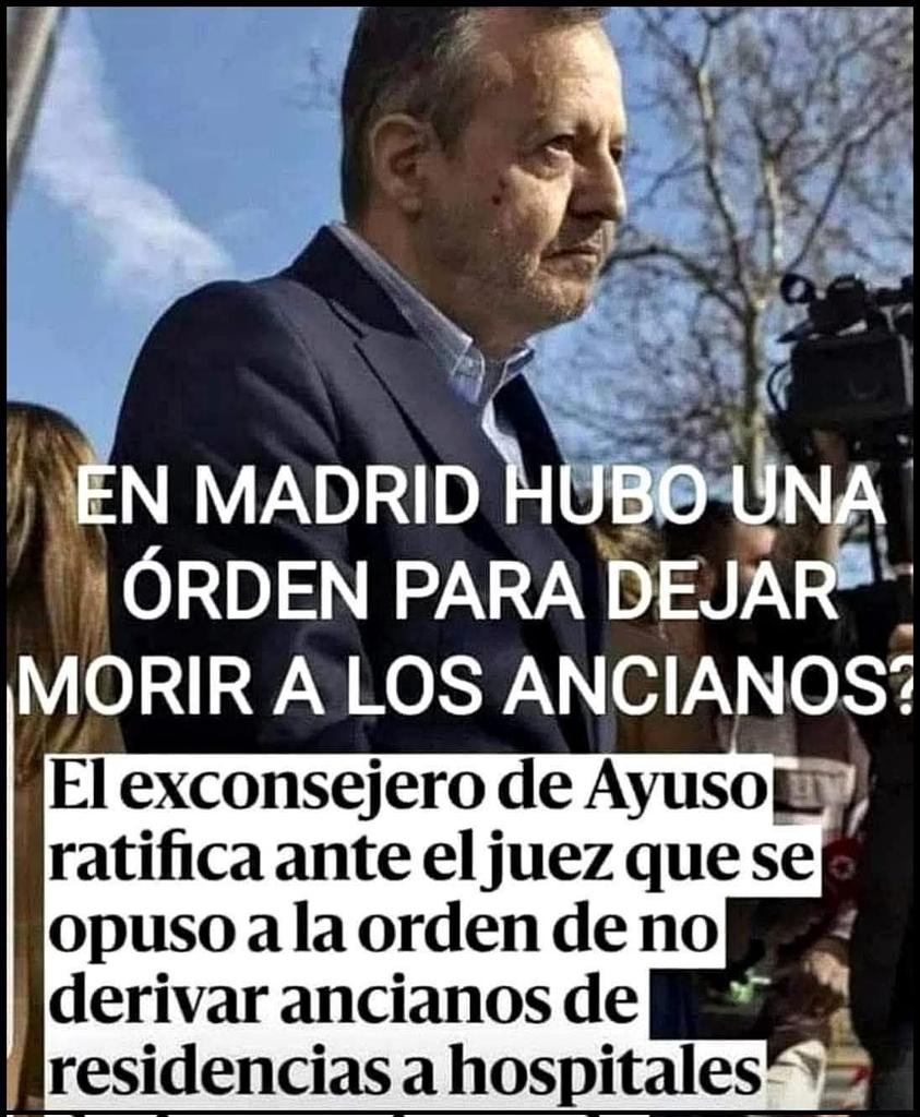RosaMariaN9's tweet photo. @Sobretutumba Isabel Díaz Ayuso, culpable de la muerte de 7.291 ancianos en las residencias de la comunidad de Madrid.
#ayusoaprisión7291 
#AyusoCulpable 
#NoOlvidamos https://t.co/jgAE75FUQ9