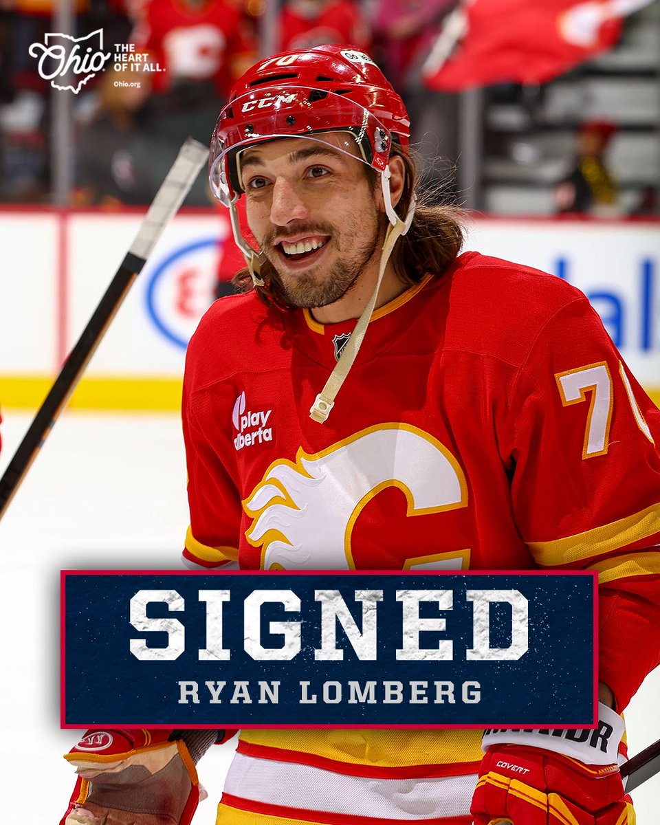 BlueJacketsNHL's tweet photo. Got ourselves the Lomberghini! 🏎️
 
We’ve signed F Ryan Lomberg to a two-year contract! 
 
📝 https://t.co/yuOwRHZz9b
 
CBJ x @OHHeartofitAll https://t.co/tMFJlA5g23