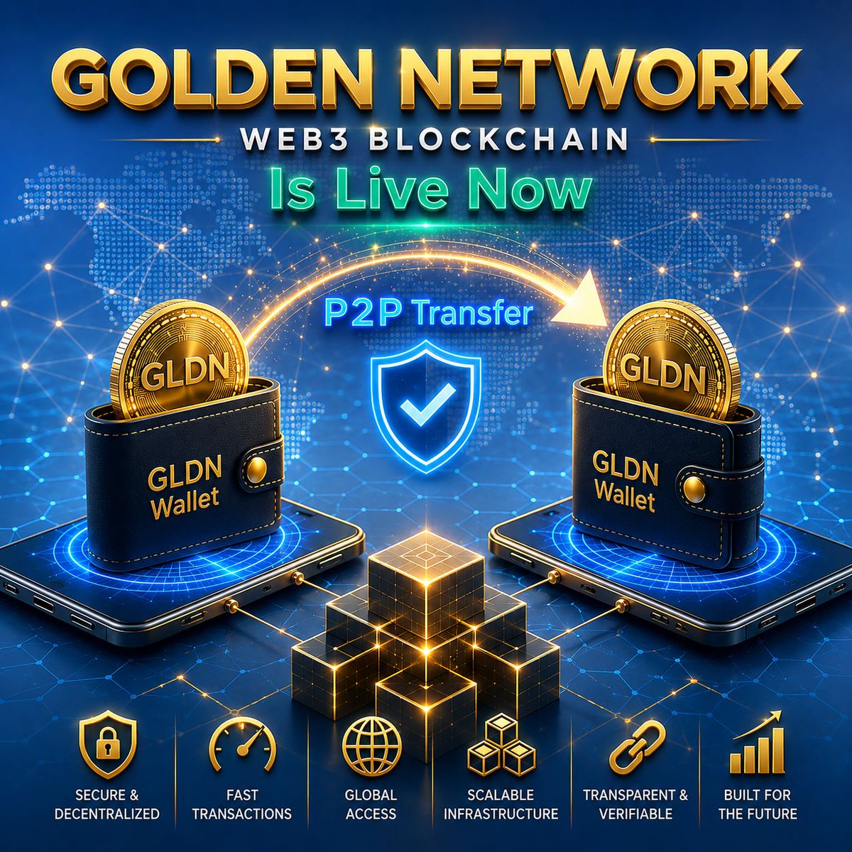bits_coreteam's tweet photo. @justicechibueze @JBexchange4 🚀 Golden Network Blockchain is Live

A step toward the Golden Network Web3 ecosystem

New to Golden Network?

1️⃣ Download the Golden Network Mining App
🌐 https://t.co/fBEPn6L3mn

2️⃣ Start Mining $GLDN .

3️⃣ Send or receive $GLDN using your wallet

✅ 100% Free • Zero Fees https://t.co/s4rArUbrlm