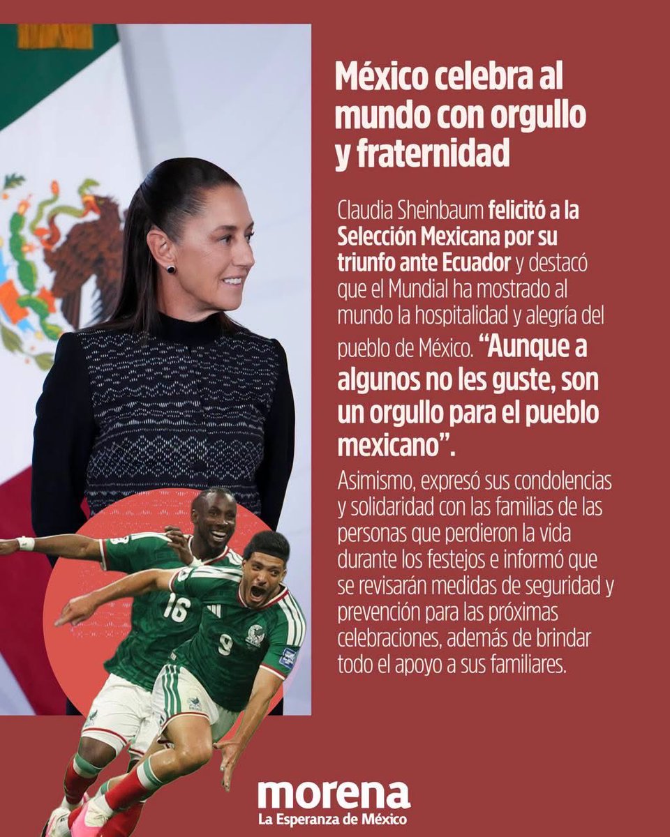 A_MontielR's tweet photo. Te comparto el resumen de la #MañaneraDelPueblo de nuestra presidenta @Claudiashein.

#HumanismoMexicano
#PrimeroLosPobres https://t.co/ddoLDtJMS0