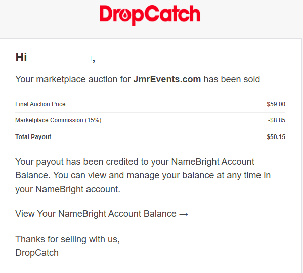 mmdomain's tweet photo. Some recent sales on Dropcatch https://t.co/ZWQWqC4ps6
