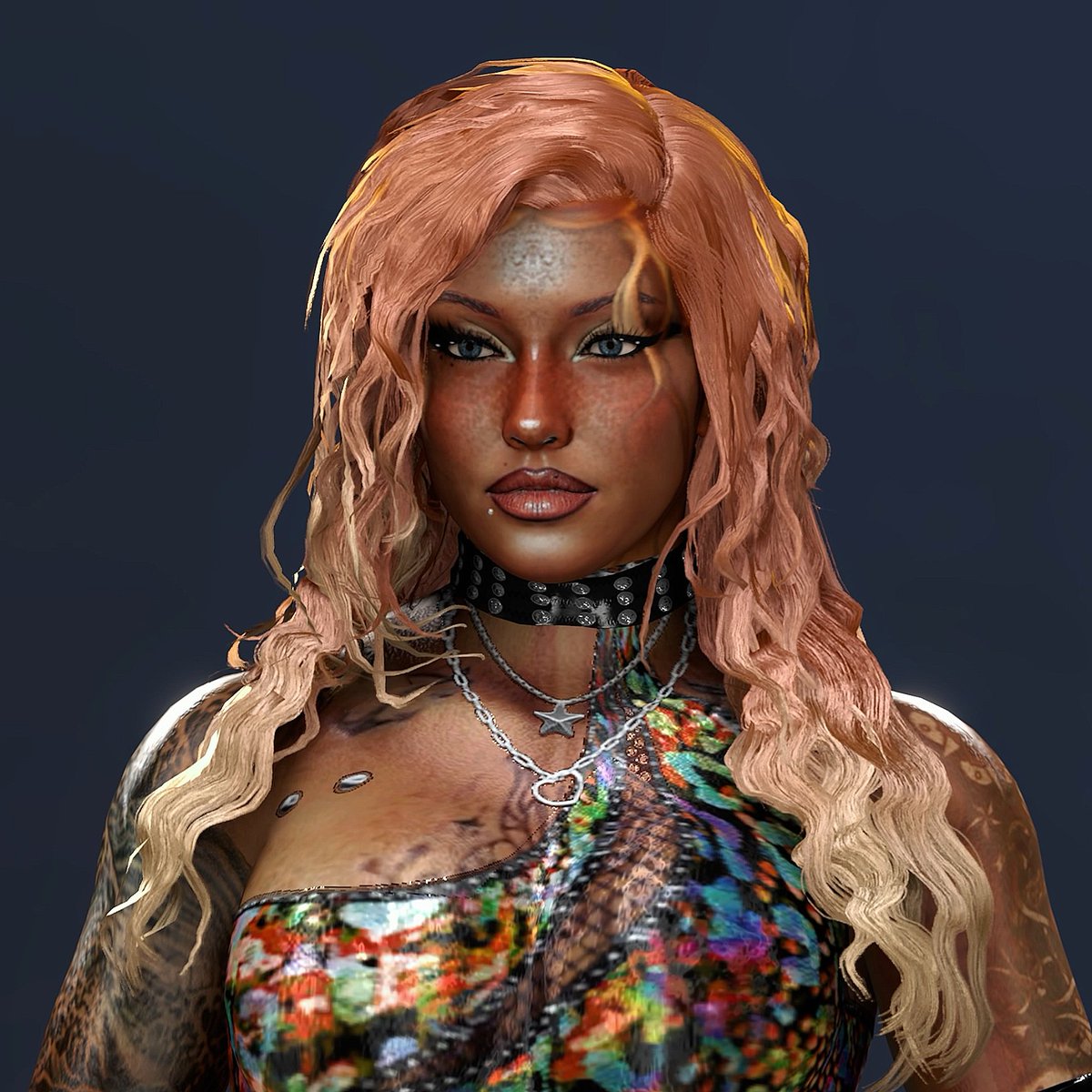 AMSierra's tweet photo. 🫣 not actually going to do it but I wanted to try other hair colors #WWE2K26 https://t.co/GM3kivqTWq