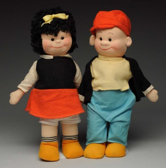 colleen_daves's tweet photo. Nancy and Sluggo stuffed cloth dolls by Georgene Novelties, 1940s https://t.co/dny0MsWYot