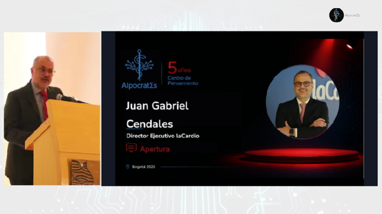 AIpocrates's tweet photo. El Dr. Juan Gabriel Cendales, Director Ejecutivo de @fcardioinfantil nos comparte unas palabras de apertura en el marco de la celebración en los 5 años de #AIpocrates.

¡Conéctate y no te pierdas la transmisión en vivo!
https://t.co/Coo7SrBfEd https://t.co/RVSWPpReiK