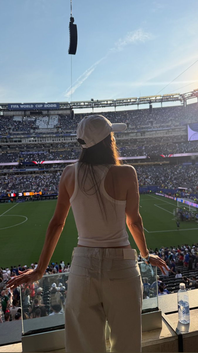 nindobrre's tweet photo. Nina Dobrev at the FIFA World Cup 2026 match between France and Sweden on (06.30) in New York https://t.co/AsqaRGsuzo