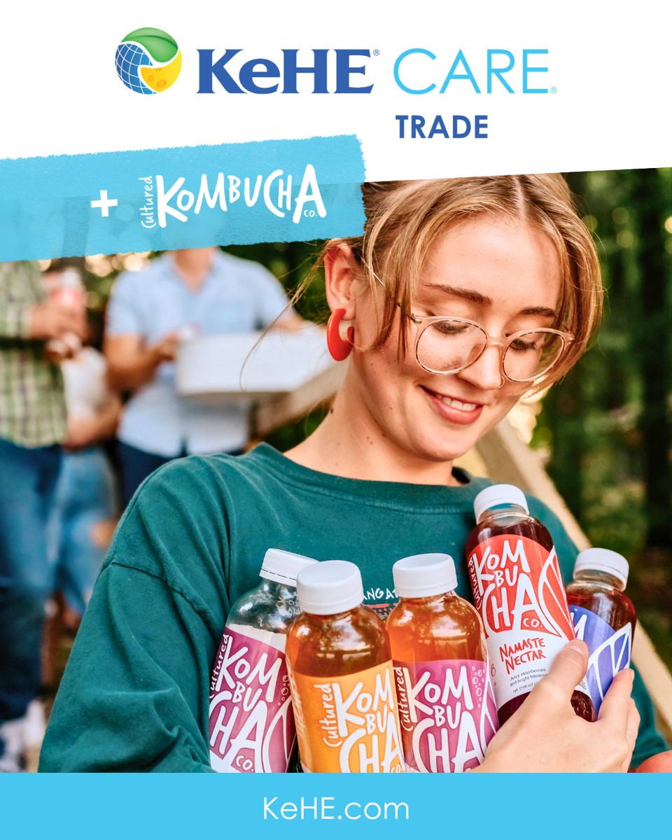 KeHEUS's tweet photo. 🍹 Today’s shoppers want more from the beverage aisle.
 
Cultured Kombucha Co., a KeHE CARE Trade partner, delivers bold flavors, strong branding, and small-batch kombucha that stands out on shelf.
 
Available on KeHE CONNECT®.
 
#KeHECARETrade #FunctionalBeverage https://t.co/TZeB5DX91z