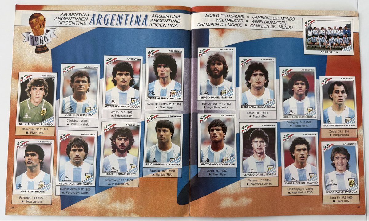 fdbedout's tweet photo. Ahora que se cumplen 40 años del título de Argentina en la Copa Mundo México 86 con un Maradona inmortal; hay un mérito especial para destacar:

De los 7 partidos de ese equipo en su camino al título, cuatro fueron contra selecciones campeonas de mundo. 

- 🇮🇹 1-1 Fase de grupos 
- 🇺🇾 1-0 Octavos de final
- 🏴󠁧󠁢󠁥󠁮󠁧󠁿 2-1 Cuartos de final 
- 🇩🇪 3-2 Final