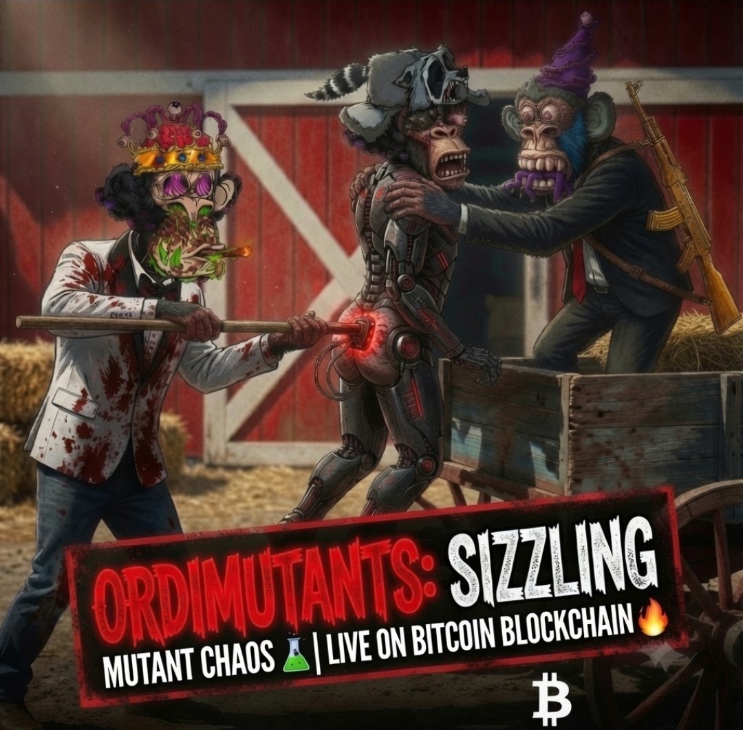 xXiBeToKeNXx's tweet photo. Some mutants play nice.

These don’t.

ORDIMUTANTS: SIZZLING
Mutant Chaos on Bitcoin.

Stay dangerous. https://t.co/4nM5lVNeN5