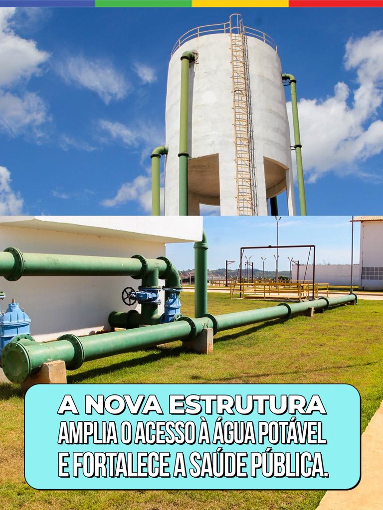 Funasa's tweet photo. Com investimento de R$ 22,49 milhões, a estrutura levará água tratada a cerca de 5,9 mil residências, fortalecendo a saúde pública e a segurança hídrica no município.

#Funasa #Saneamento https://t.co/5fbzyXXiHl