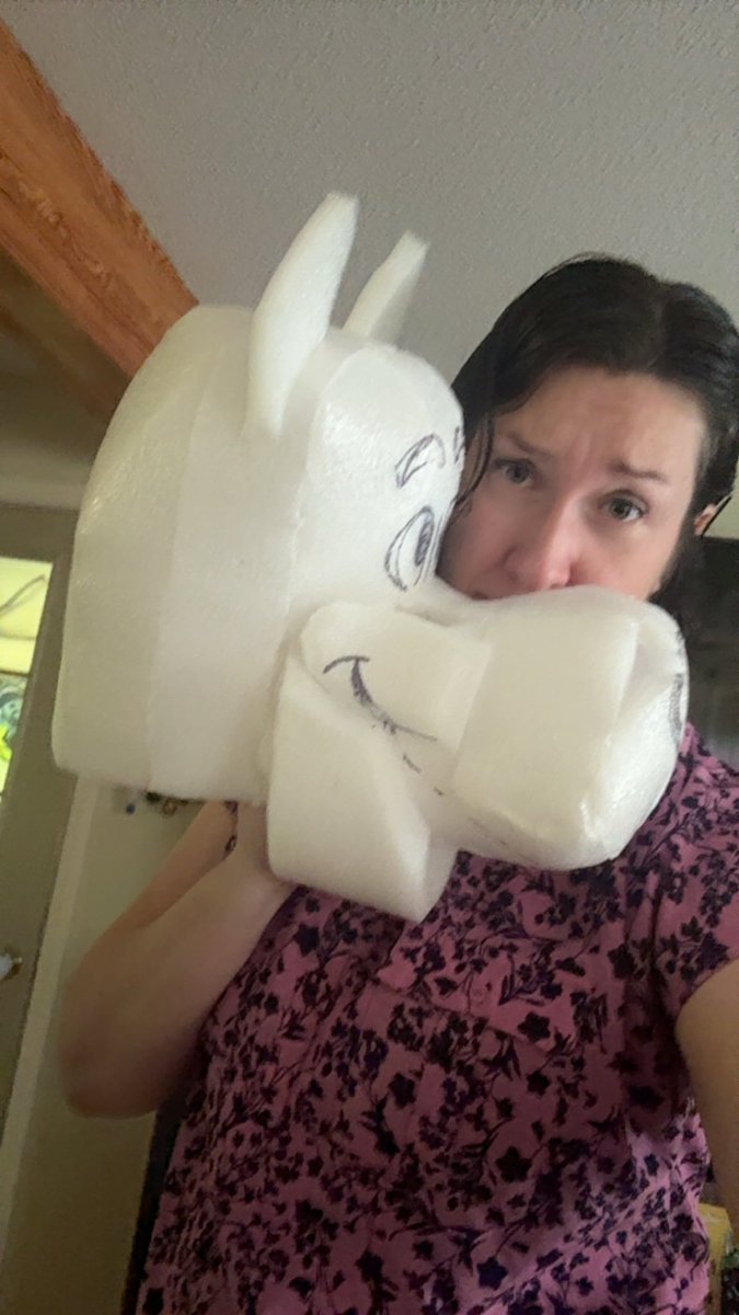 jaxamoto's tweet photo. My precious lil goblin wants to be Scooby doo for Halloween and have a Scooby doo themed birthday so I started a new project with some scrap foam https://t.co/yV3LTDYjCy