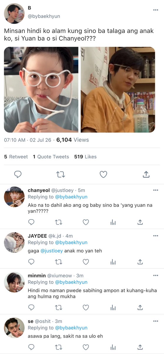 ctrlvern's tweet photo. #chanbaek: one twt au — just the usual ganap sa pamilyang Park https://t.co/qyhFGTQxDK