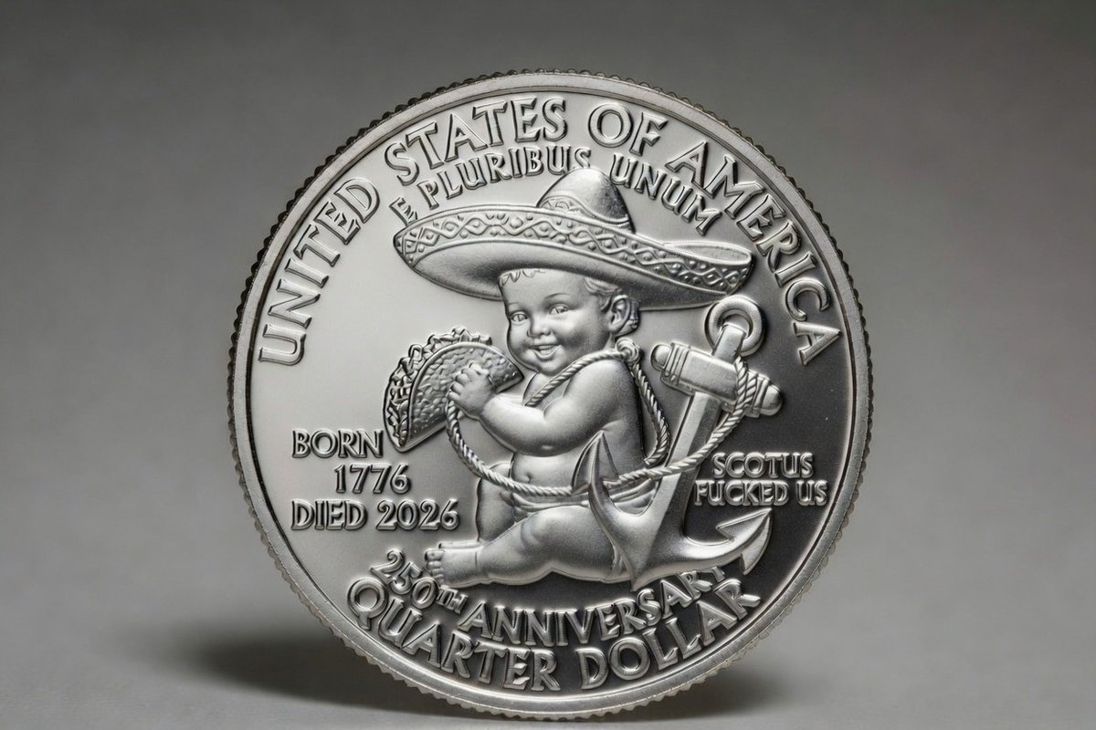 AzaleaMoonKi's tweet photo. @RepKeithSelf Go make sure you get your new commemorative quarter based on yesterday's Supreme Cunts of the United States (SCUNTUS) ruling before America is over... https://t.co/EkEICYAuQY