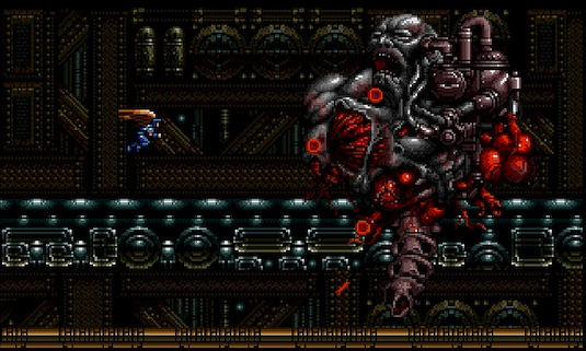 MatthewTheStoat's tweet photo. The strange and grotesque world of Gynoug (also called Wings of Wor) on the sega megadrive. https://t.co/2iWdTZ4LNX