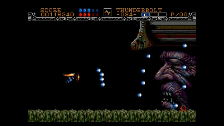 MatthewTheStoat's tweet photo. The strange and grotesque world of Gynoug (also called Wings of Wor) on the sega megadrive. https://t.co/2iWdTZ4LNX
