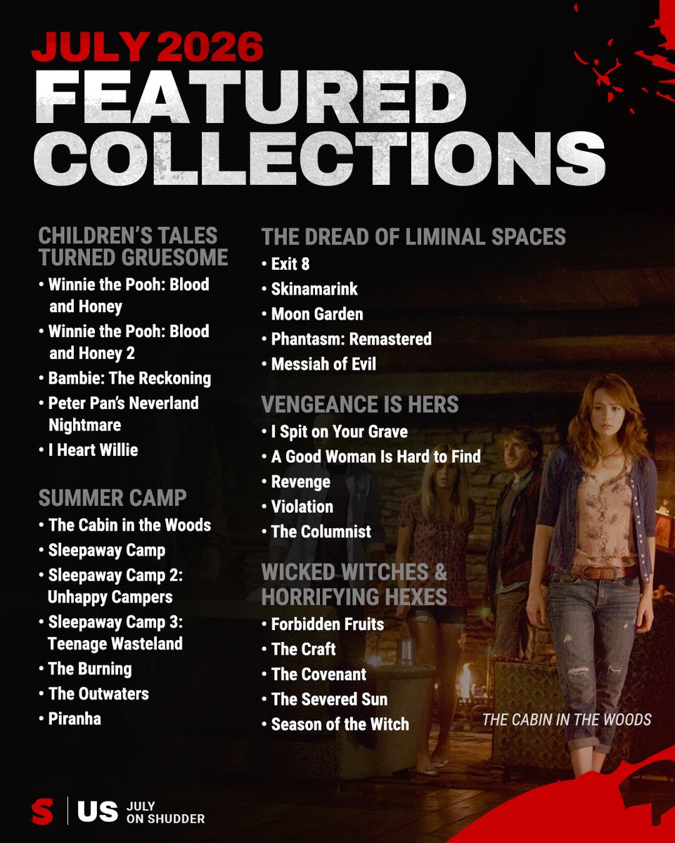 Shudder's tweet photo. Halfway through the year? Terrifying. https://t.co/xbSDz5ljAs