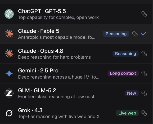 OpenGradient's tweet photo. Fable 5 is now back in OpenGradient Chat, privately. https://t.co/WX0QnsRJW7