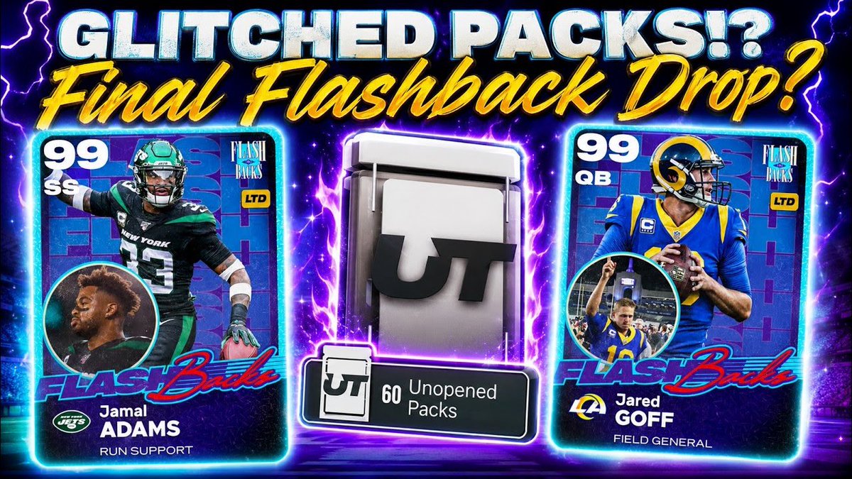 ImOuTii's tweet photo. GLITCHED PACKS! Opening Every Flashback Packs For LTDs in Madden 26! #MUT26 #Madden26 ⬇️⬇️⬇️ https://t.co/Jub9hfpaaa