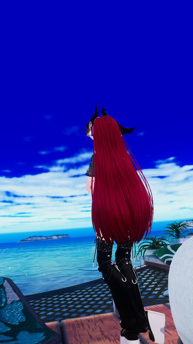 MephiVR's tweet photo. Hope you guys enjoy the first look at my new avi~

"The sea breeze is so comfortable in this heat~💜"
#VRChat #VRChat始めました #VRChatPhotography https://t.co/KJgfpUHkau