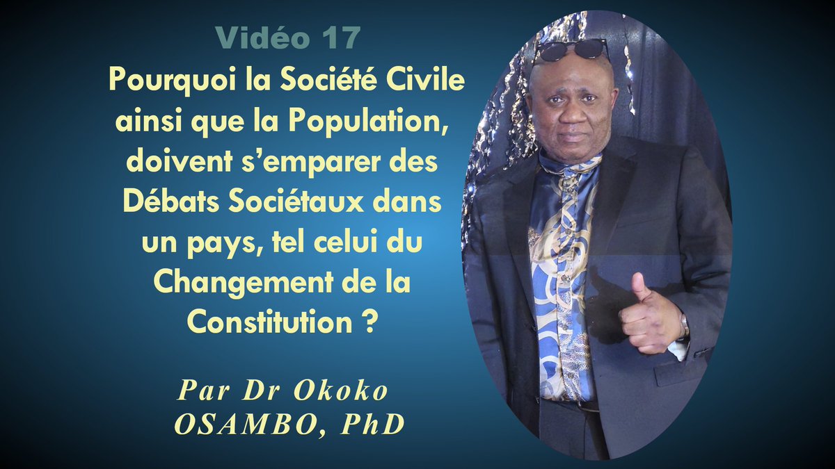 DrOsambo's tweet photo. Suivez ma vidéo montrant pourquoi est-il nécessaire pour la sté civile et la population de saisir l'opportunité d'une réforme constitutionnelle majeure, dans un pays quelconque ? https://t.co/LDDR4Muxza https://t.co/oGu9WsE9zG