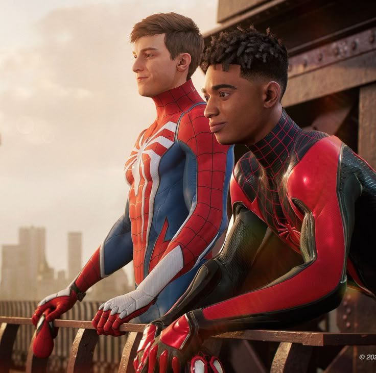 DetectiveSpade_'s tweet photo. This version of Peter &amp; Miles screams “we listen to Imagine Dragons &amp; stomp clap hey music” ass vibes https://t.co/TxCAt8ztgi