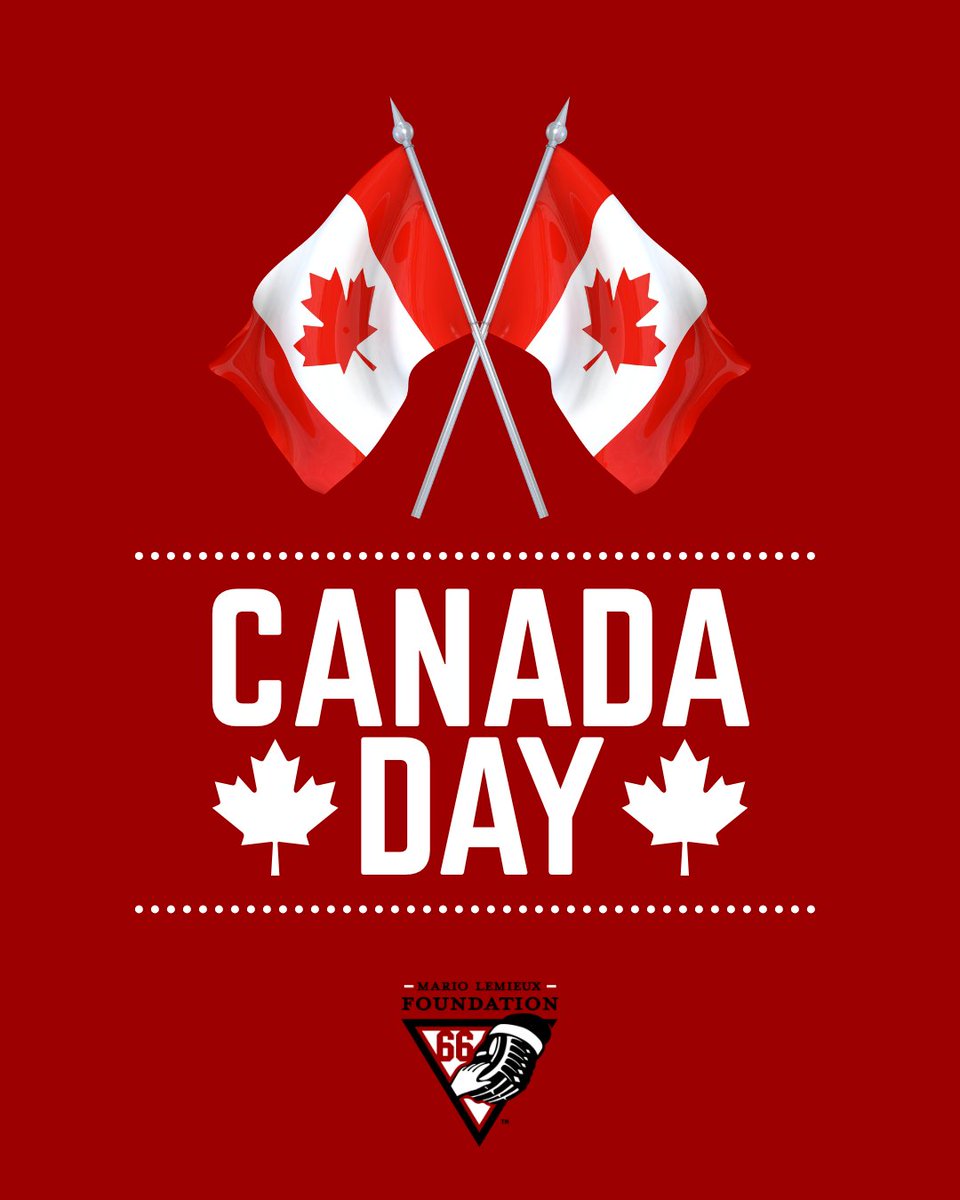 MarioLemieuxFdn's tweet photo. Happy Canada Day! Wishing our Canadian friends and supporters a joyful and safe holiday! https://t.co/pQVmVbzcbi