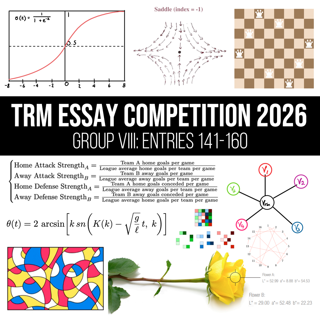 tomrocksmaths's tweet photo. https://t.co/uhwOHPWnQO

Learn about rocket trajectories, the incredibly named "hairy ball theorem", how social media algorithms deceive us mathematically, and numbers that can't be bought. 

The next batch of 20 essays in the 2026 TRM Essay Showcase are now online :) https://t.co/5BedvwfMAD