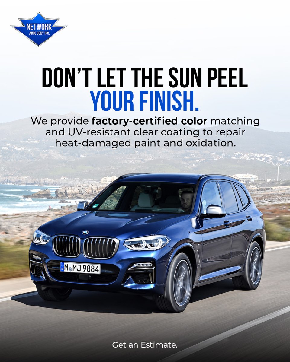 NetworkAutoBody's tweet photo. A minor scratch in the summer isn't just an eyesore—it’s an invitation for rust. ☀️ Intense UV rays and 90-degree pavement temps accelerate paint failure around impact zones.

Don't let a small ding turn into a full repaint. https://t.co/Gc06LO5mLI