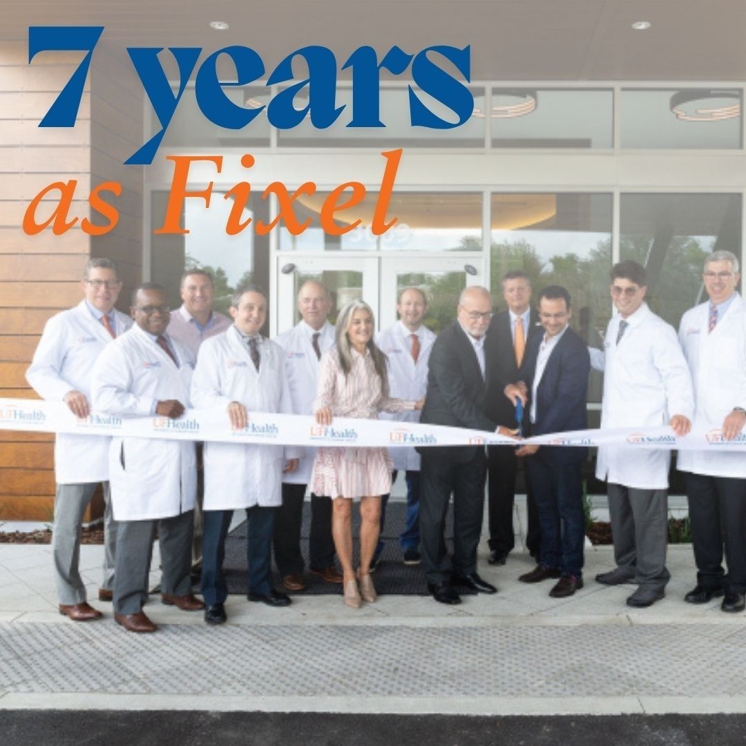 FixelInstitute's tweet photo. Seven years ago, the Norman Fixel Institute opened its doors with a bold mission: to improve the lives of those living with neurological diseases. Today, we're grateful for our patients, families, faculty, staff, researchers, donors and partners. 💙 Happy 7th Anniversary, Fixel! https://t.co/i05gFGGMac