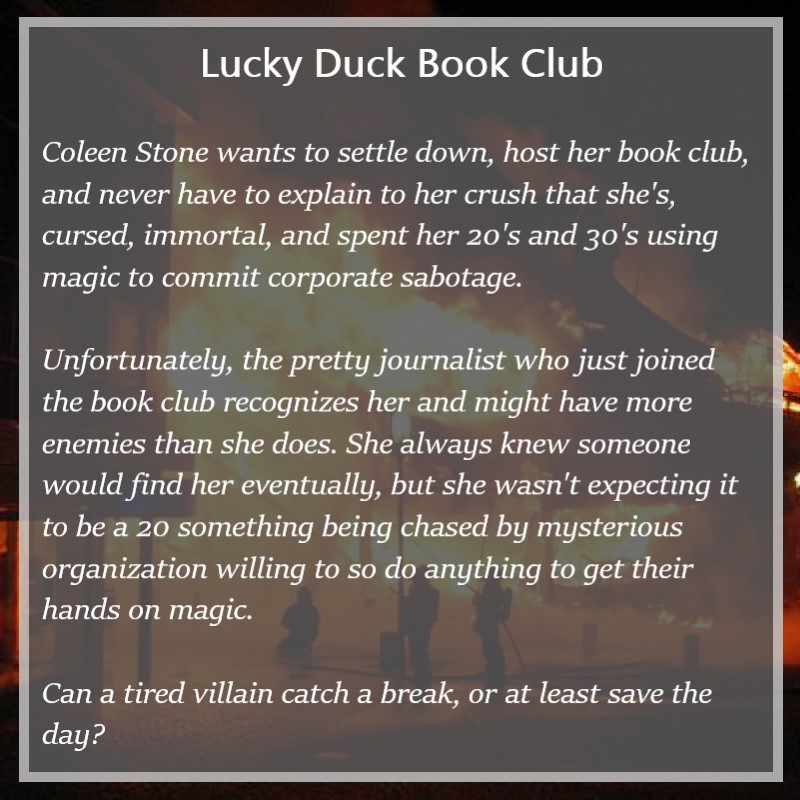 idonutk's tweet photo. Lucky Duck Book Club

🧨Chaotic Urban Fantasy Thriller
🧨Cozy Sapphic Polyamory "why-choose"
🧨Rube Goldberg-esque magic system that would love to kill you.
🧨No dying cannot fix everything, but it's worth trying, right?

#QueerPit #Sapphic "why-choose" #A #UF https://t.co/o1R0nnx3H6