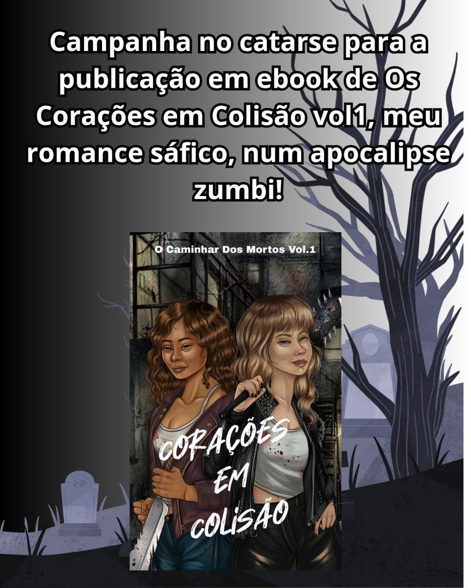 autorablairking's tweet photo. Campanha no catarse para a publicação do meu ebook Corações em Colisão vol.1, meu romance sáfico, num apocalipse zumbi!

Tem 4 tipos de apoio lá, vem apoiar!

Link👇🏻
https://t.co/7vtpNnALG8

A campanha é tudo ou nada e tenho até o dia 31 de julho pra atingir a meta, bora amores! https://t.co/MMEPG6ATpc