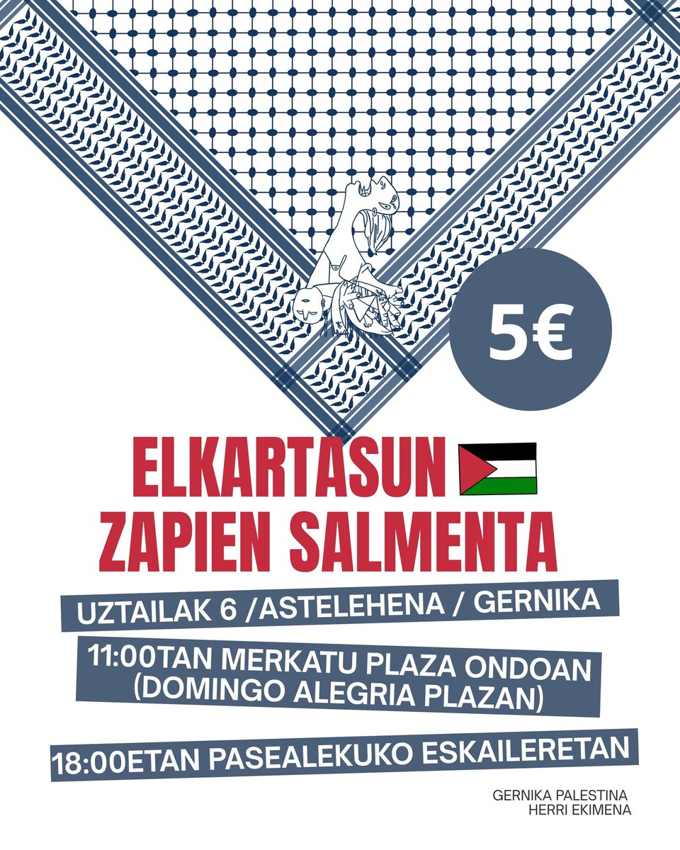 GGernikara's tweet photo. Elkartasun zapiak eta material ezberdinaren mahaia jarriko dugu uztailaren 6an, goiz eta arratsaldez #GernikaLumo
Haritzetik olibondora @GerPalesti2023 https://t.co/OzBBTx5n34