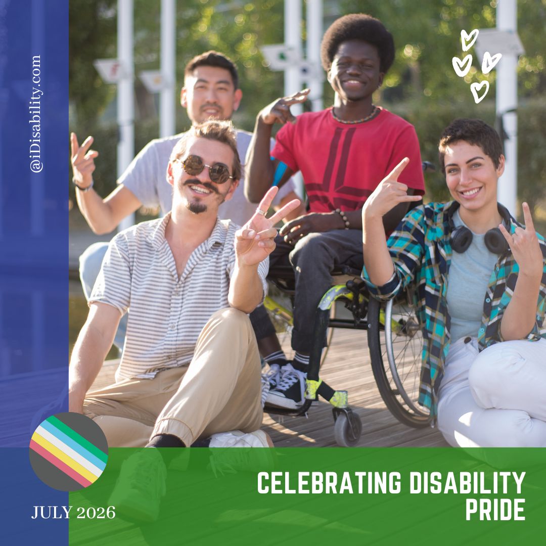 iDisability15's tweet photo. This month, we celebrate disability identity, community, culture, &amp; the rich diversity of disabled experiences. Pride isn't just a feeling; it's a movement. Nothing About Us Without Us! 💪♿ #DisabilityPride  #DisabilityVisibility

Image: Celebrating Disability Pride July 2026 https://t.co/J4v9uwbr4t