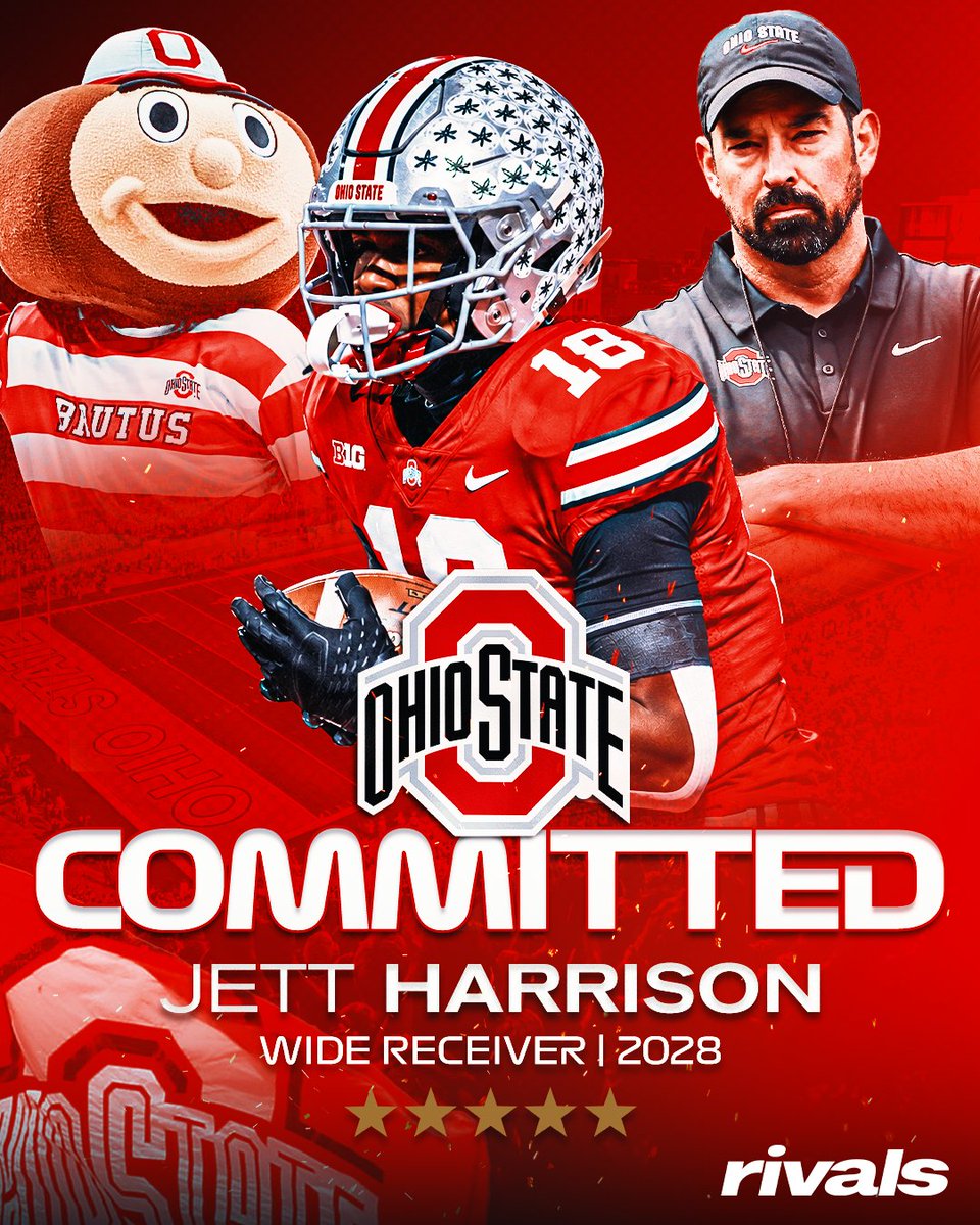 LadyC419's tweet photo. Jett Harrison son of Marvin Harrison Sr. and little brother of Marvin Harrison Jr. has committed to The Ohio State University!! GO BUCKS!!! O-H #OhioState #Buckeyes #OhioStateFootball https://t.co/xmqh5fI31q