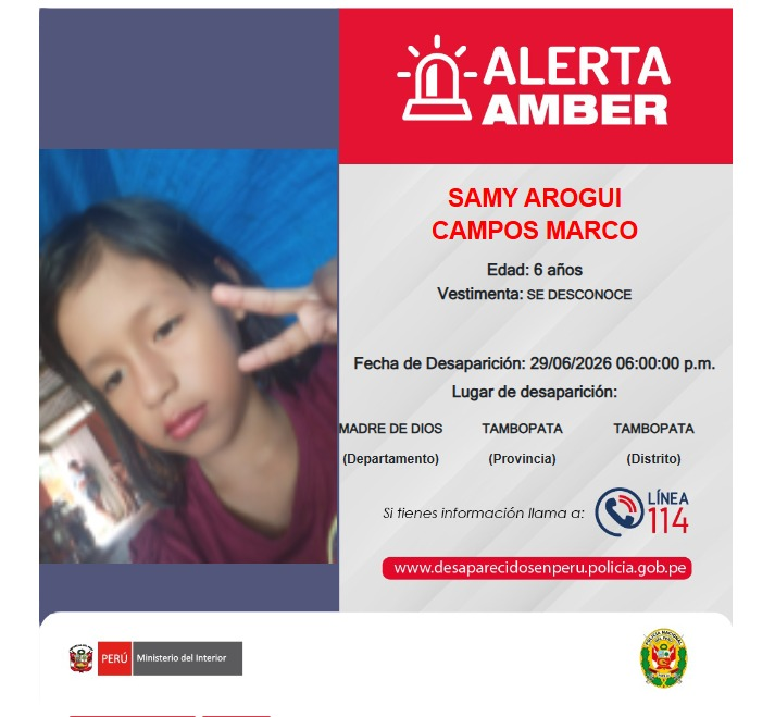 congresoperu's tweet photo. 🚨 #AlertaAmber | El Congreso de la República difunde la siguiente alerta AMBER, con el fin de apoyar en las acciones de búsqueda y ubicación de personas desaparecidas.  

Si tienes información sobre el paradero de una persona desaparecida, comunícate con la Línea 114 de la @PoliciaPeru.

La atención es gratuita, confidencial y está disponible las 24 horas, los 365 días del año.