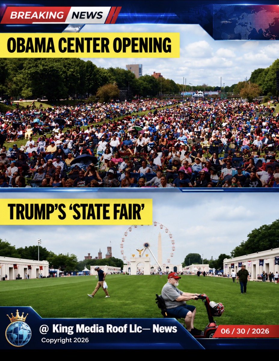 Kingmediaroof's tweet photo. Ok 👀🫣
#BreakingNews #ObamaCenter #Trump #Politics #USA https://t.co/xq6gsPhC5I