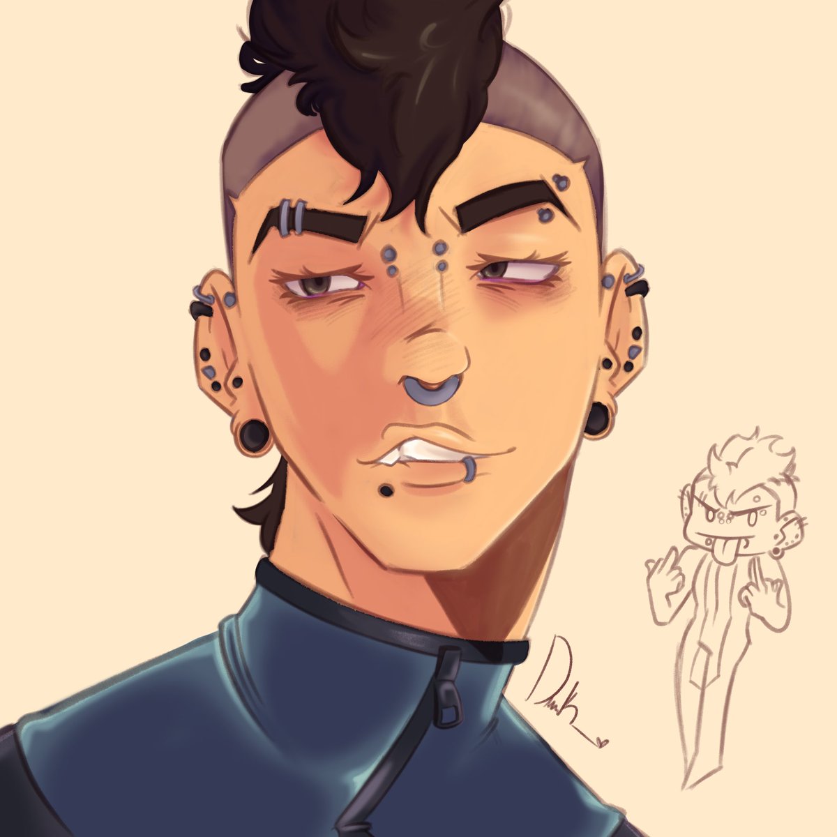 Darkmugzcloud's tweet photo. Okay it actually turned out pretty decent but idk ima mess with the coloring more on other drawings. #invincible #mohawkmark https://t.co/X95IyQb0eT