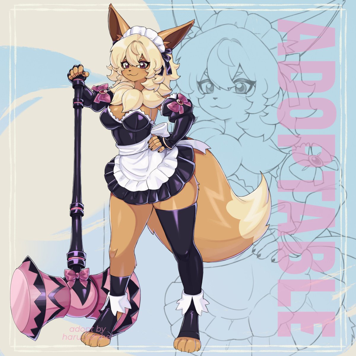 HVanhel's tweet photo. Pokemon adopt!! link to the auc below↓
#adopt #furryadopt #furryartist #ych #anthro #furryoc
#eevee #battlemaid #maid #pokemon #pokemonadopt #pokeart #auction #adoptable https://t.co/rC3HNbC42Z