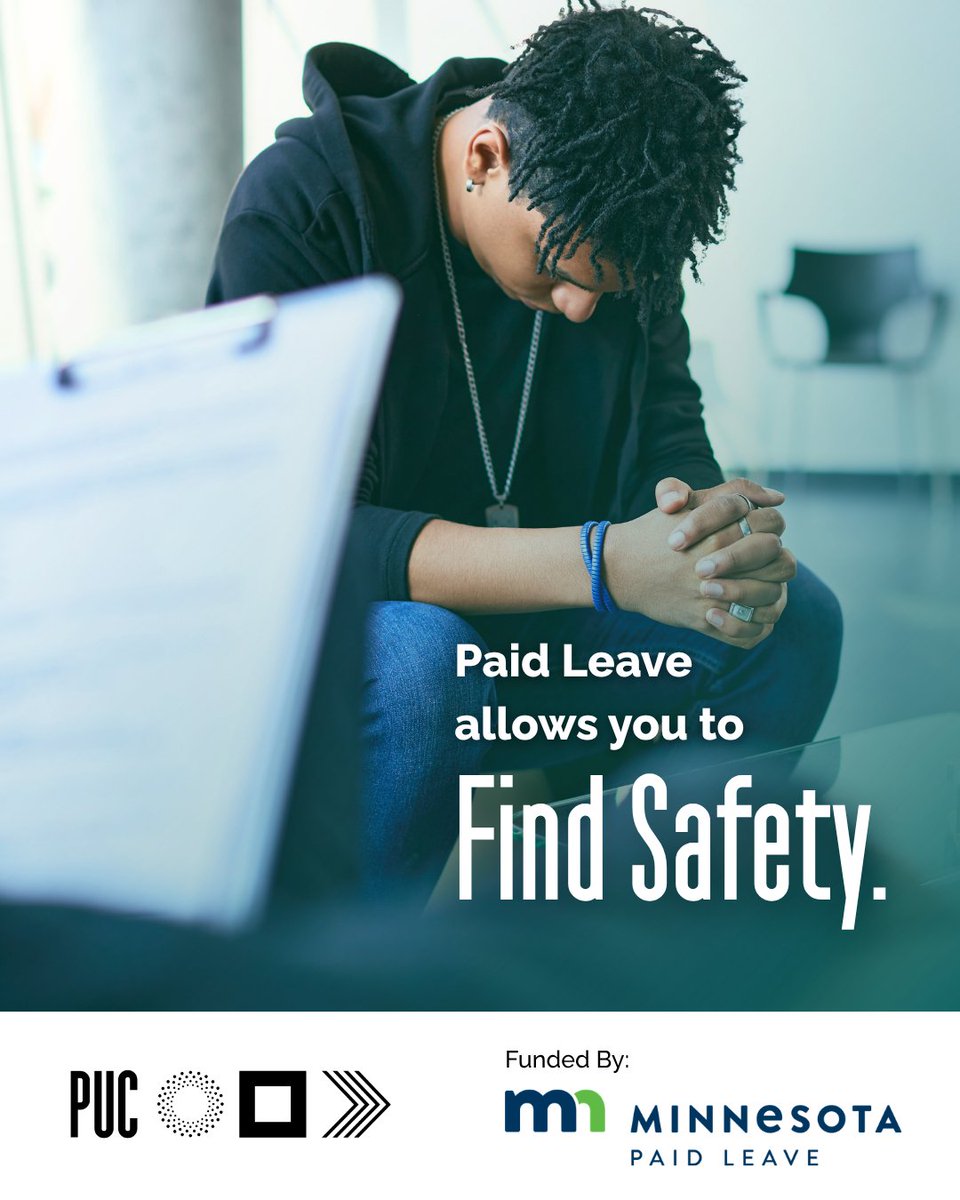 pucmn's tweet photo. If you or a family member has experienced domestic abuse, sexual assault, or stalking, Minnesota Paid Leave can help.

Safety Leave provides paid, job-protected time off to find safe housing, get care, meet with advocates, and more.

🔗 https://t.co/CT9nM1HrKZ https://t.co/8HOX1Z83Ax
