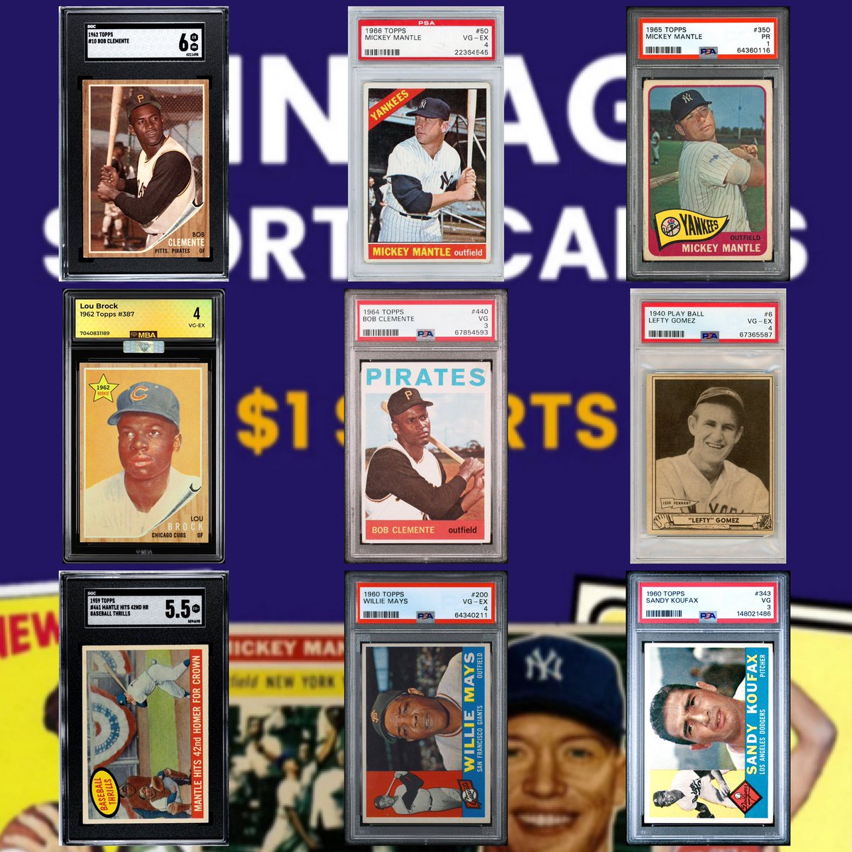 legacycardz777's tweet photo. Ebay Live starts TONIGHT @7pm CST! π We are auctioning off GRAILS and more starting at $1. Dm us if you have any questions π© @ebay
Link: https://t.co/FdINE7DiU3
#vintage #vintagecards #fy #tradingcards #ebayauction https://t.co/zS9P4fKjXS