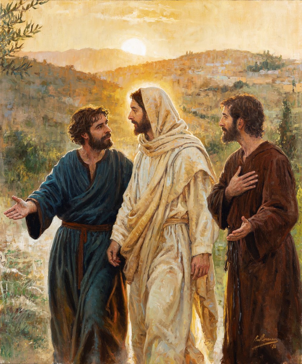 Raul_Berzosa's tweet photo. Nueva obra: "Camino de Emaús".  

Óleo sobre lienzo. 76,2 × 91,4 cm.  

Pintura realizada para la Casa del Peregrino San Juan Diego, perteneciente al Santuario de Nuestra Señora de Guadalupe, en La Crosse (Wisconsin, Estados Unidos).

El nuevo edificio ha sido diseñado por Duncan G. Stroik Architect LLC.  Siendo el patrono del proyecto el cardenal Raymond Leo Burke.