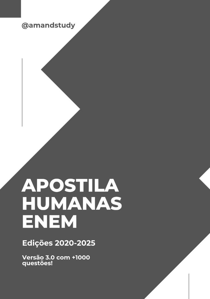 amandstudy's tweet photo. 📔 | apostila de questões GRATUITA versão 3.0 com +1000 QUESTÕES de HUMANAS do enem 2020-2025 com gabarito + link para download

⌕: #studytwt #studytwtbr https://t.co/kh7ErjuHYP