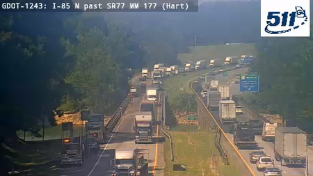 SCDOTPress's tweet photo. TRAFFIC UPDATE: One lane of I-85 southbound at the SC/GA state line is now open after an overturned truck completely blocked the bridge earlier today.

The lane will remain open until 7 p.m. to help with the evening commute. https://t.co/cYn5PiRVEp