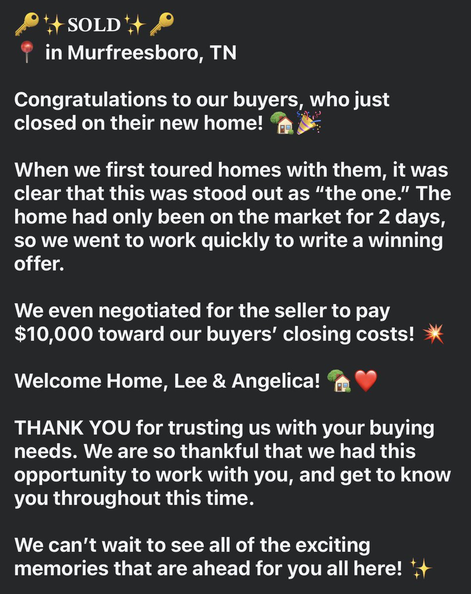 RPearsonRealtor's tweet photo. 🔑✨𝐒𝐎𝐋𝐃✨🔑
📍 in Murfreesboro, TN

𝐑𝐚𝐥𝐩𝐡 &amp; 𝐇𝐨𝐥𝐥𝐢 𝐏𝐞𝐚𝐫𝐬𝐨𝐧
REALTORS®
𝐓𝐡𝐞 𝐏𝐞𝐚𝐫𝐬𝐨𝐧 𝐆𝐫𝐨𝐮𝐩
𝐨𝐟 𝐊𝐞𝐥𝐥𝐞𝐫 𝐖𝐢𝐥𝐥𝐢𝐚𝐦𝐬 𝐑𝐞𝐚𝐥𝐭𝐲

📲615-476-7233
📧RalphPearson@kw.com https://t.co/cNPqvtCGd5