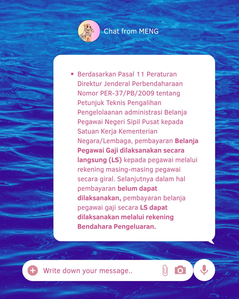 haiDJPb's tweet photo. TemanHAI, terdapat ketentuan yang mengatur mekanisme pembayaran gaji terusan apabila pembayaran melalui rekening pegawai tidak dapat dilakukan.

Simak penjelasan lengkapnya pada konten berikut agar mendapatkan informasi yang tepat. 👆 https://t.co/r6kDnW2wqR